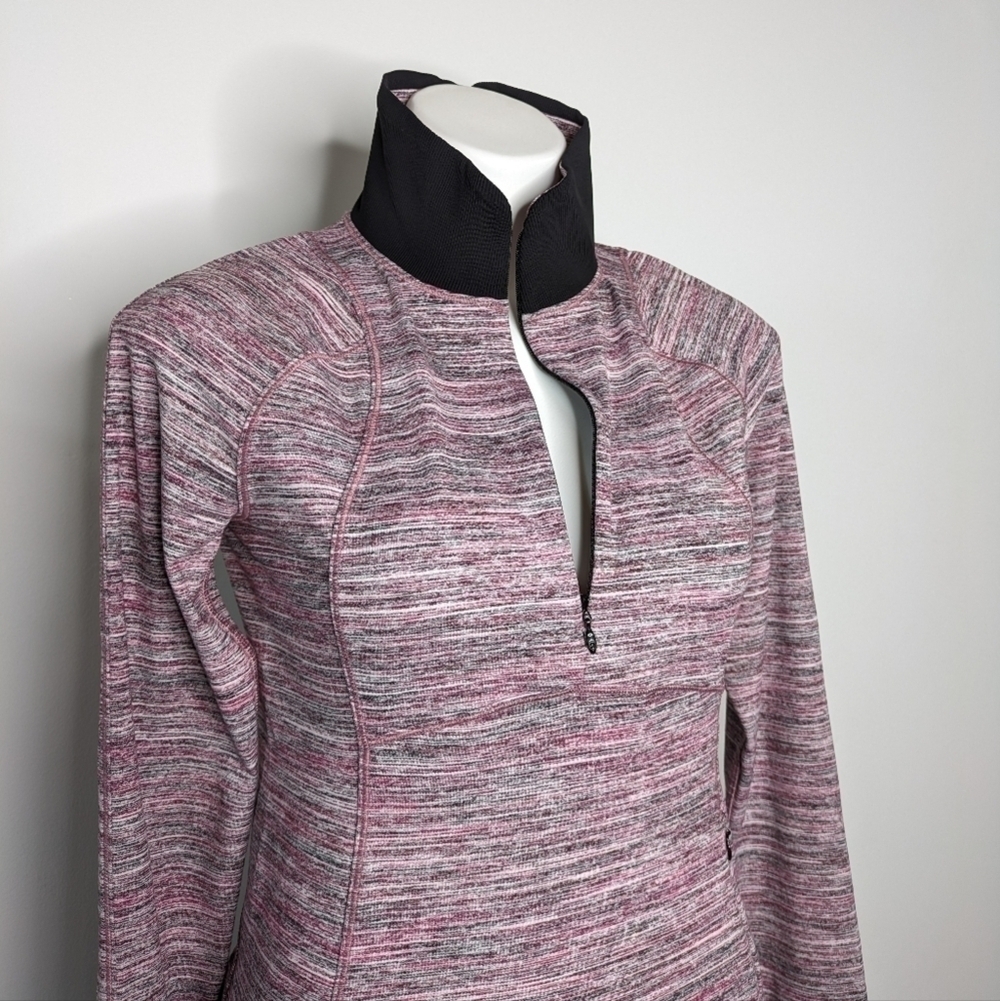 Lululemon Runderful heathered pink 1/2 zip exercise workout pullover jacket 8 - Picture 2 of 9